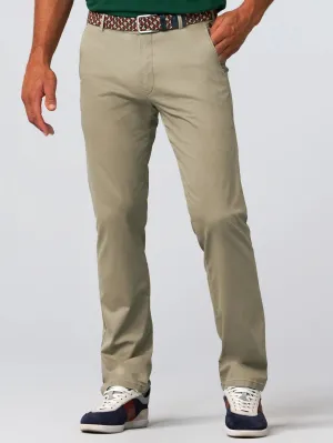 30% OFF - MEYER Roma Trousers - 5058 Liberty Fabric Cotton Chinos - Stone - Size: 38 SHORT