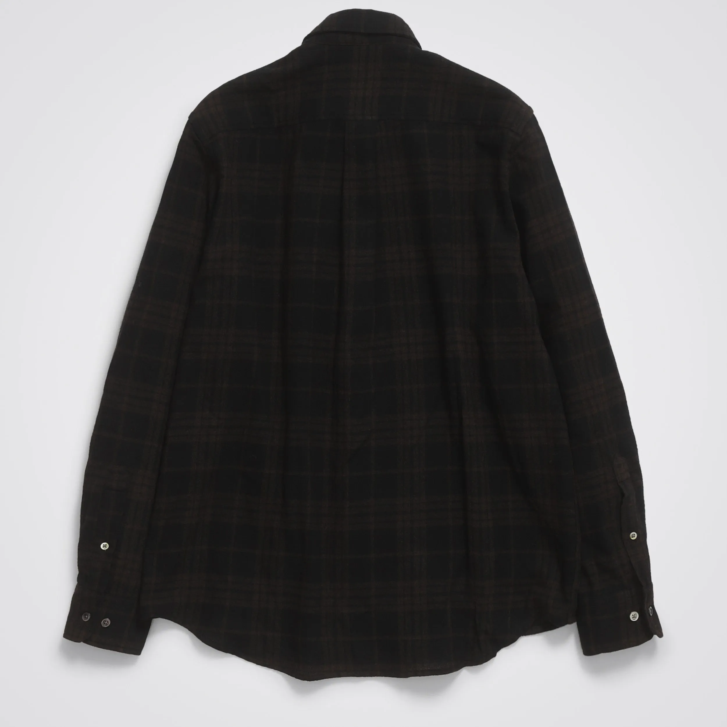 Algot Relaxed Wool Check Shirt Charcoal Melange