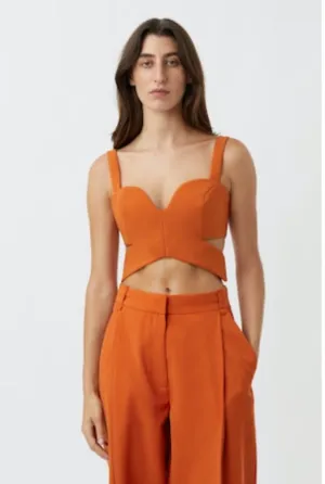 Bela Bodice Top - Tangerine