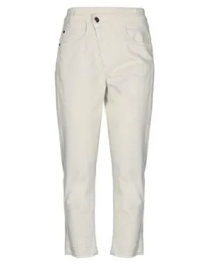 Brunello Cucinelli Women Denim trousers Ivory 14 UK