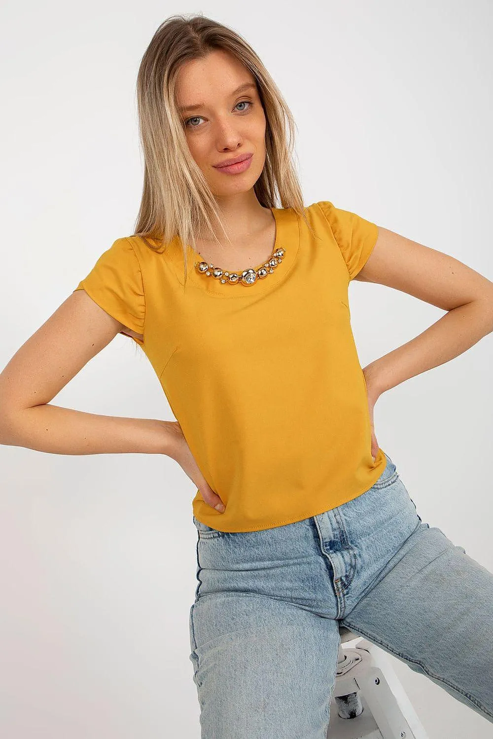 Chic Jeweled Lakerta Top