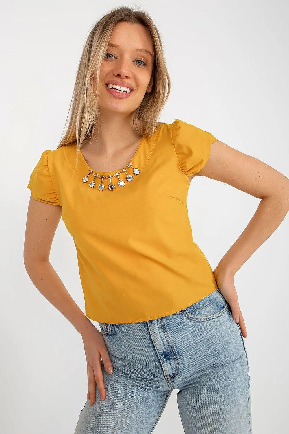 Chic Jeweled Lakerta Top