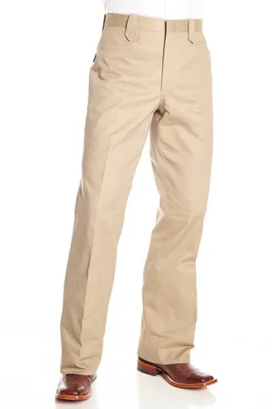 Circle S Mens Khaki 100% Cotton Unhemmed Snap Ranch Dress Pant 36