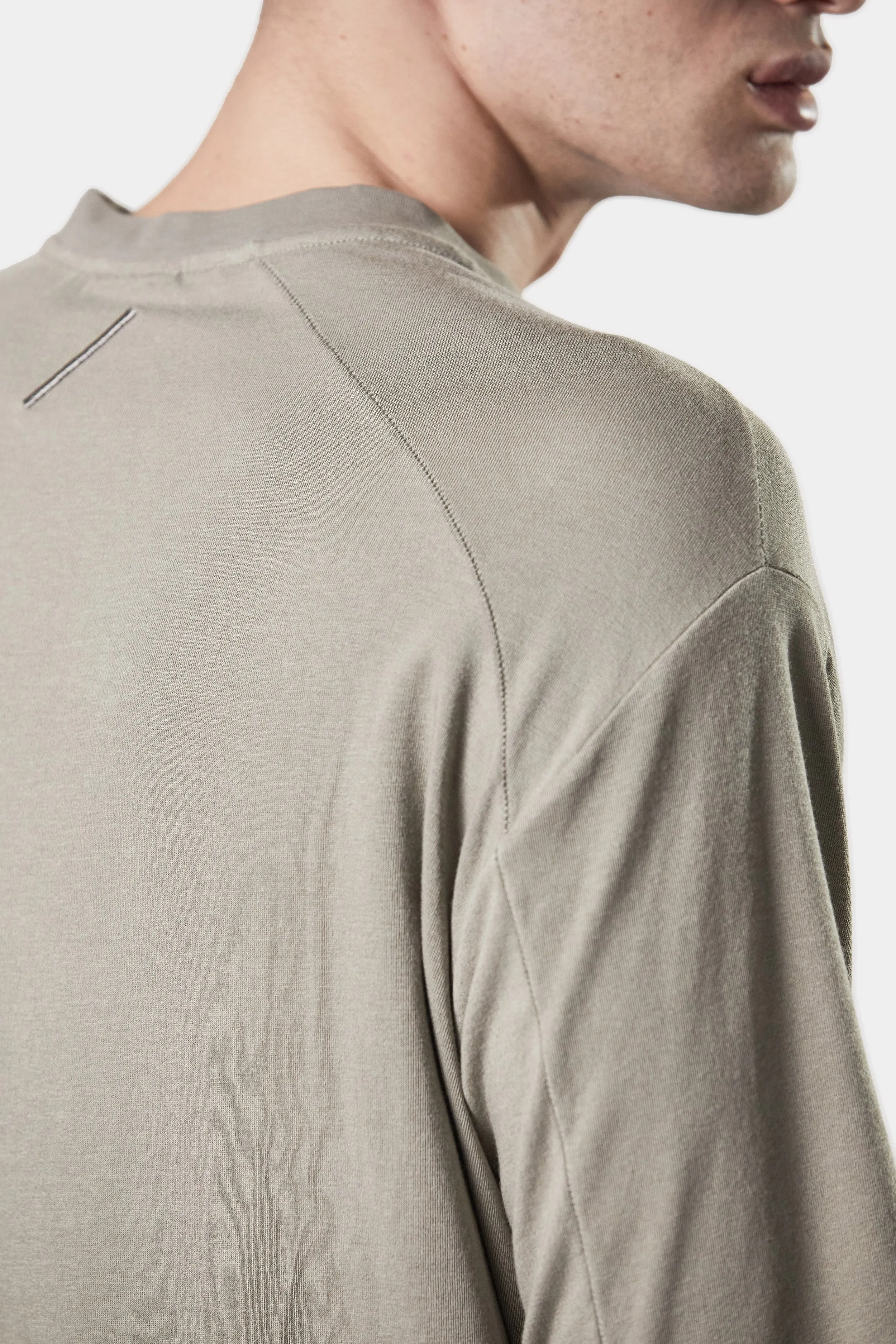 Extended sleeve jersey t-shirt, Beige