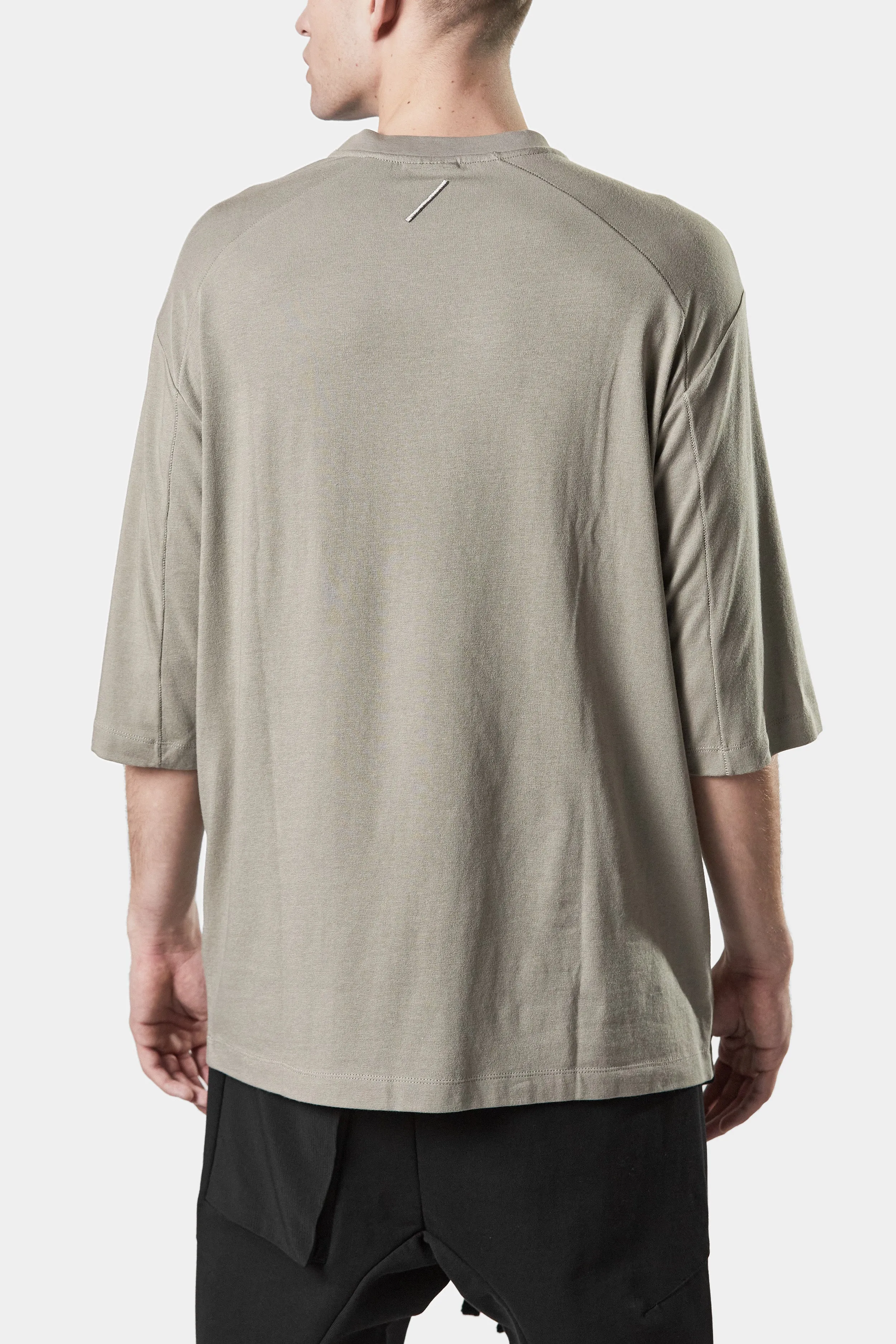 Extended sleeve jersey t-shirt, Beige