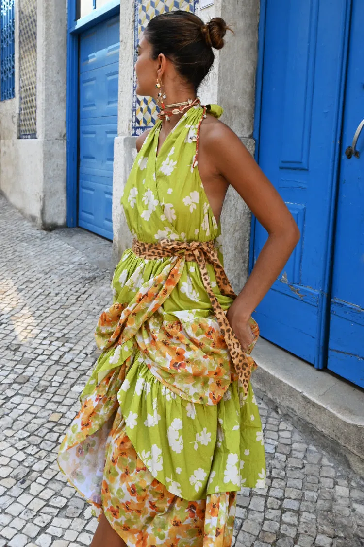 Floral And Leopard Matilda Wrap Dress