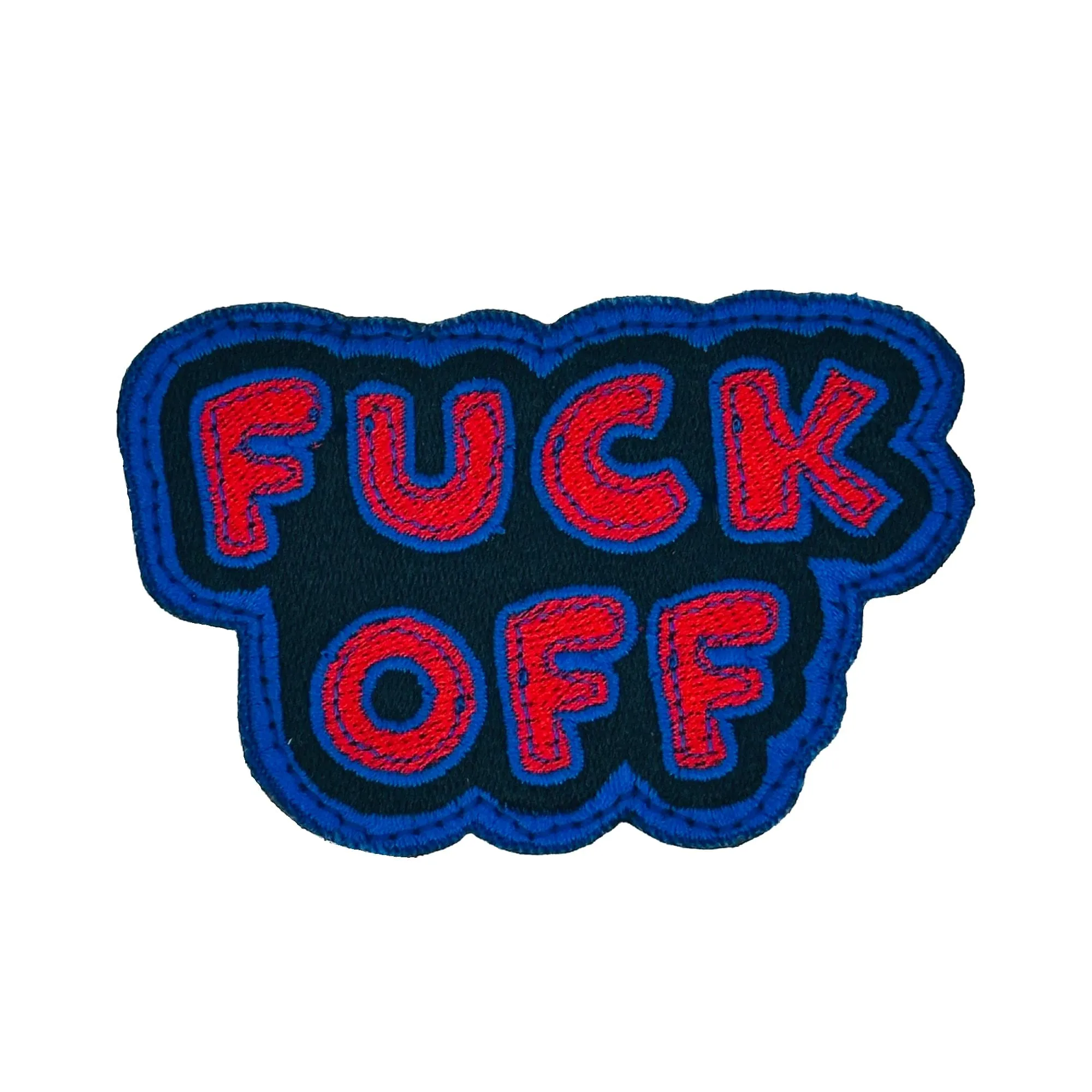 Fuck Off Fully Embroidered Cut to shape Patch - 3" Patch