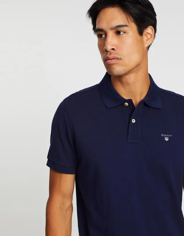 Gant Original Blue Pique SS Rugger Polo