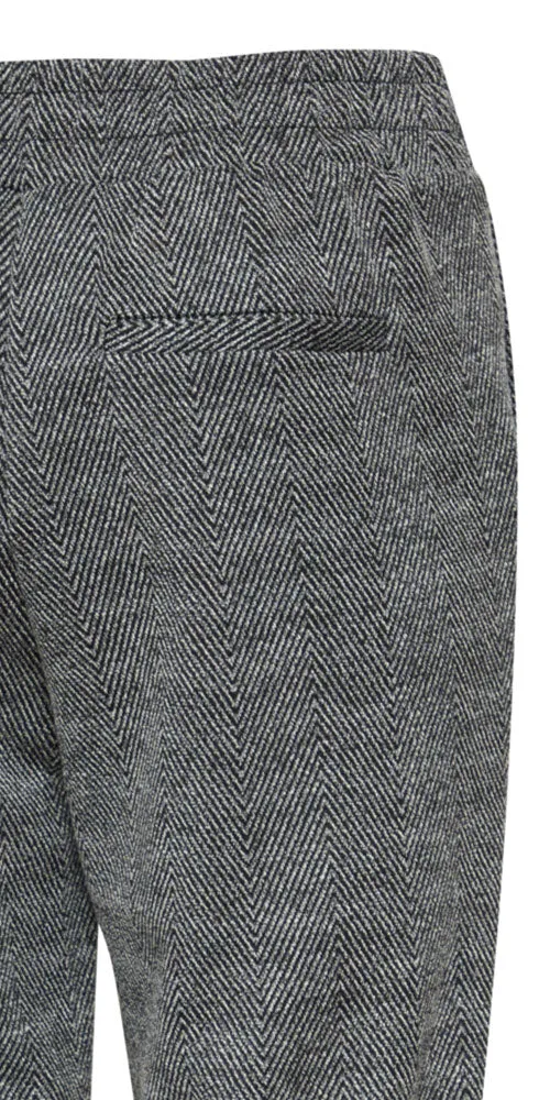 Ichi Herringbone Ponte Pants