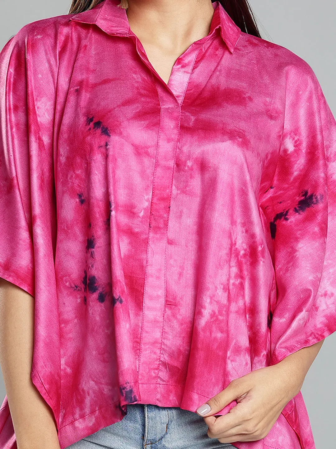 Magenta Rayon TieDyeTop- Bloomfinity