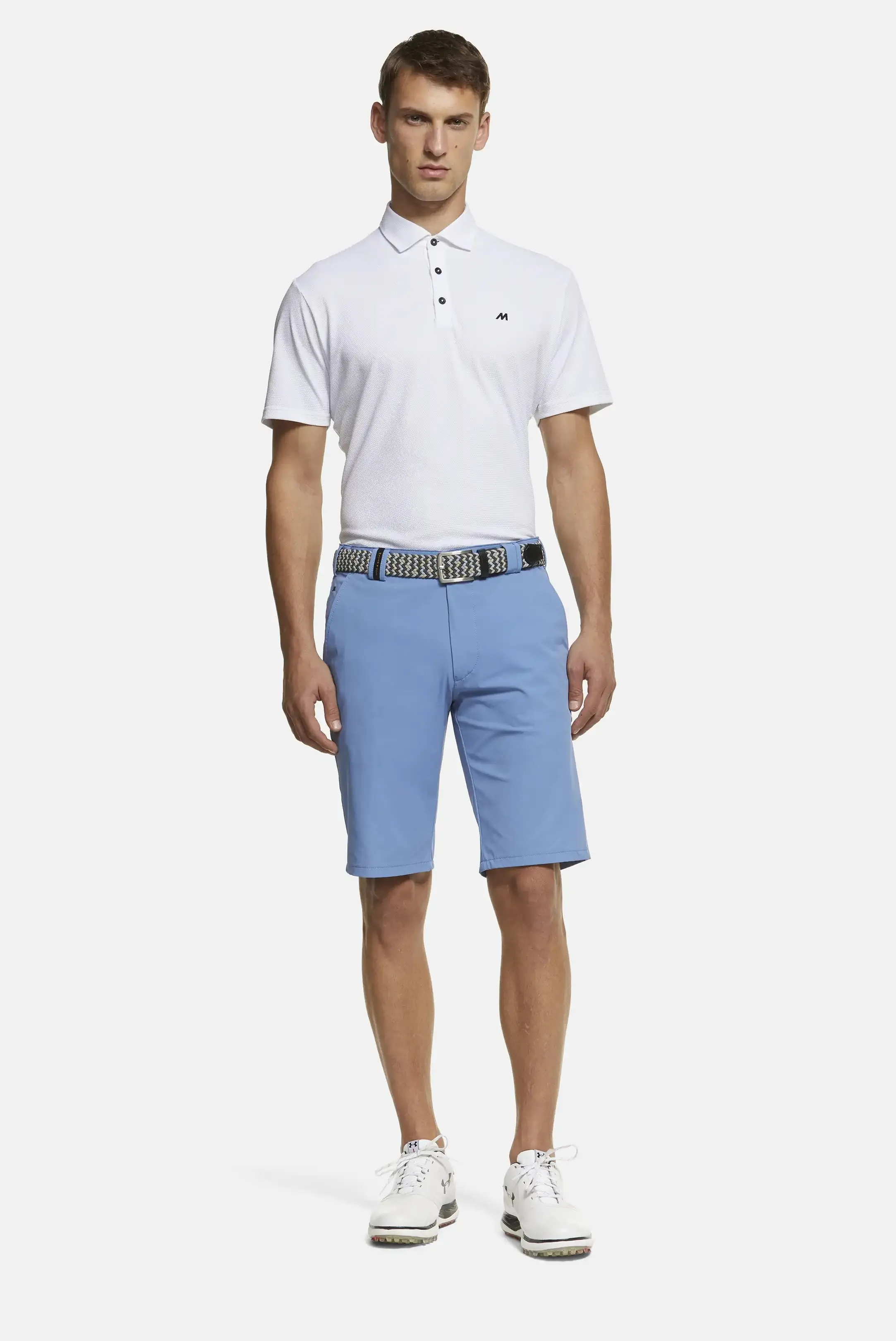 MEYER Golf Shorts - St. Andrews 8070 High Performance Cotton - Light Blue