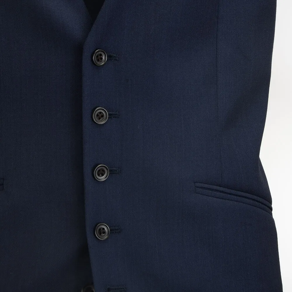 Navy Superfine Twill Waistcoat