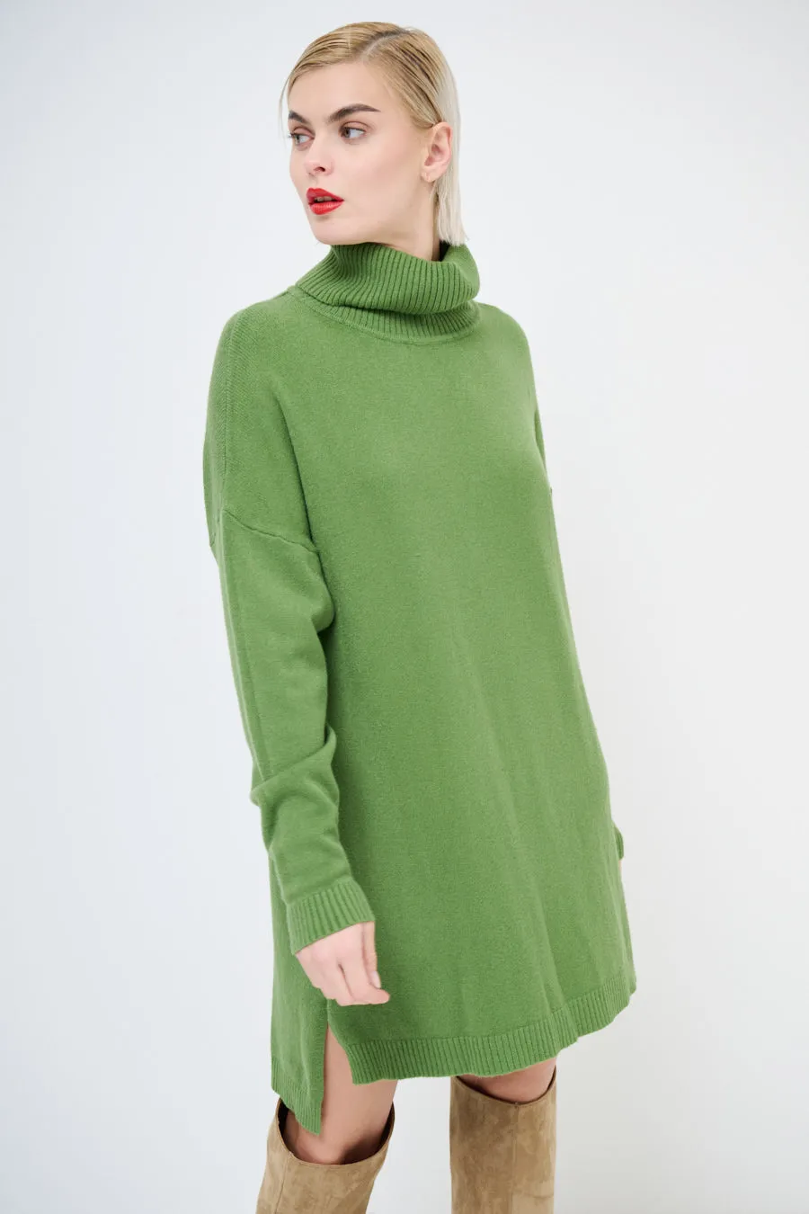 Oversized turtleneck sweater dress wholesale