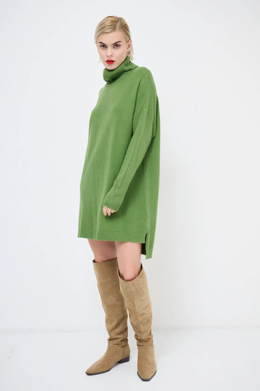 Oversized turtleneck sweater dress wholesale