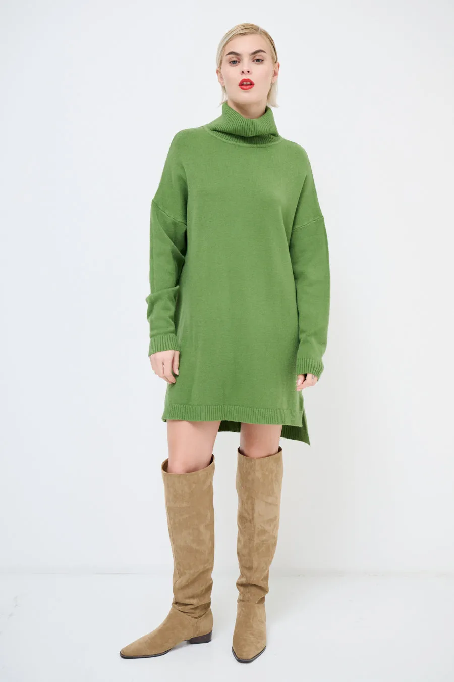 Oversized turtleneck sweater dress wholesale