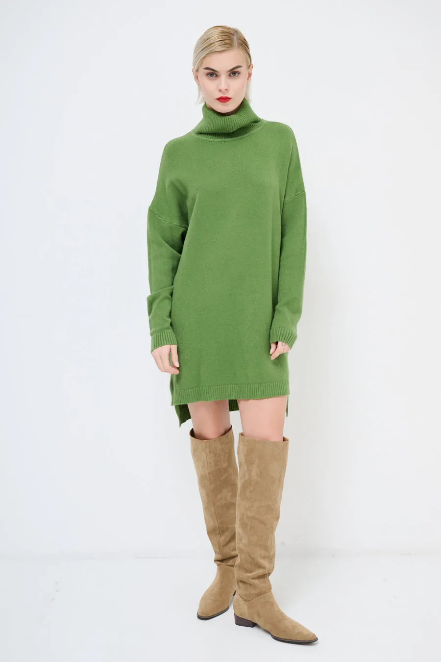 Oversized turtleneck sweater dress wholesale