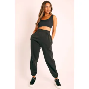 PTL Black Oversized Joggers