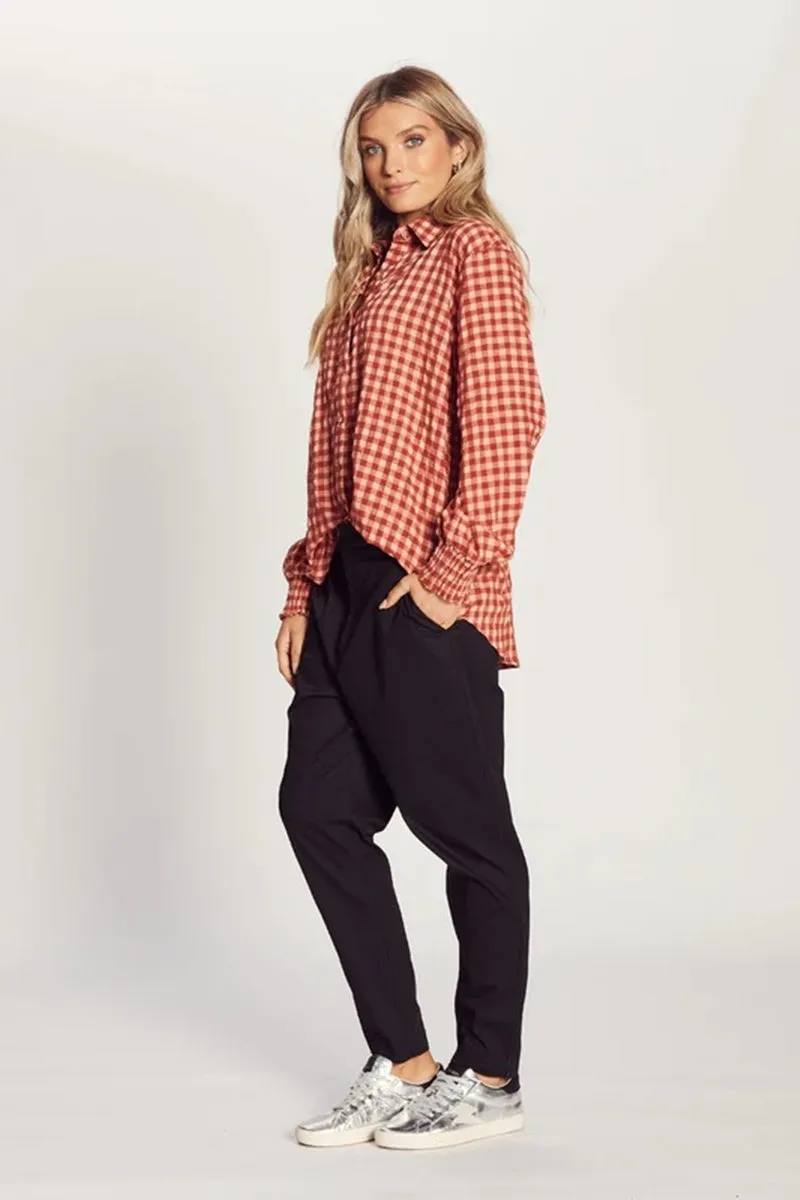 The Others - The Relaxed Shirt - Rust / Peach Gingham